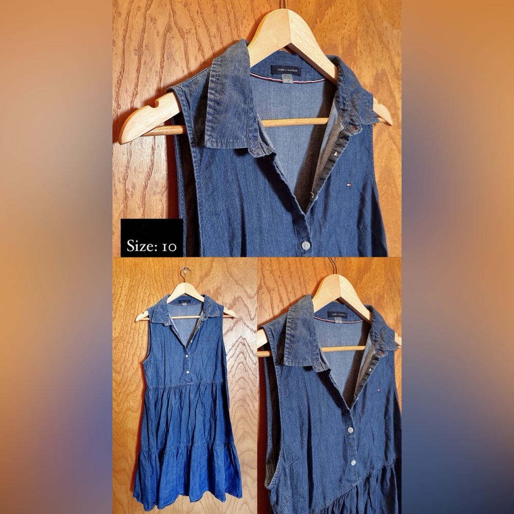 Denim Collared Tommy Hilfiger Midi Dress, Worn Once Like New